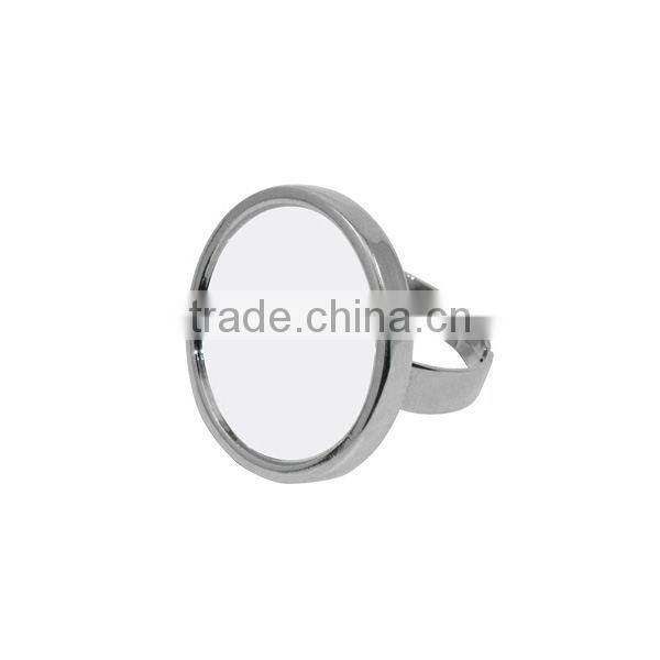 Wholesale Latest Fashion Silver Color Custom Sublimation Stainless Steel Finger Ring