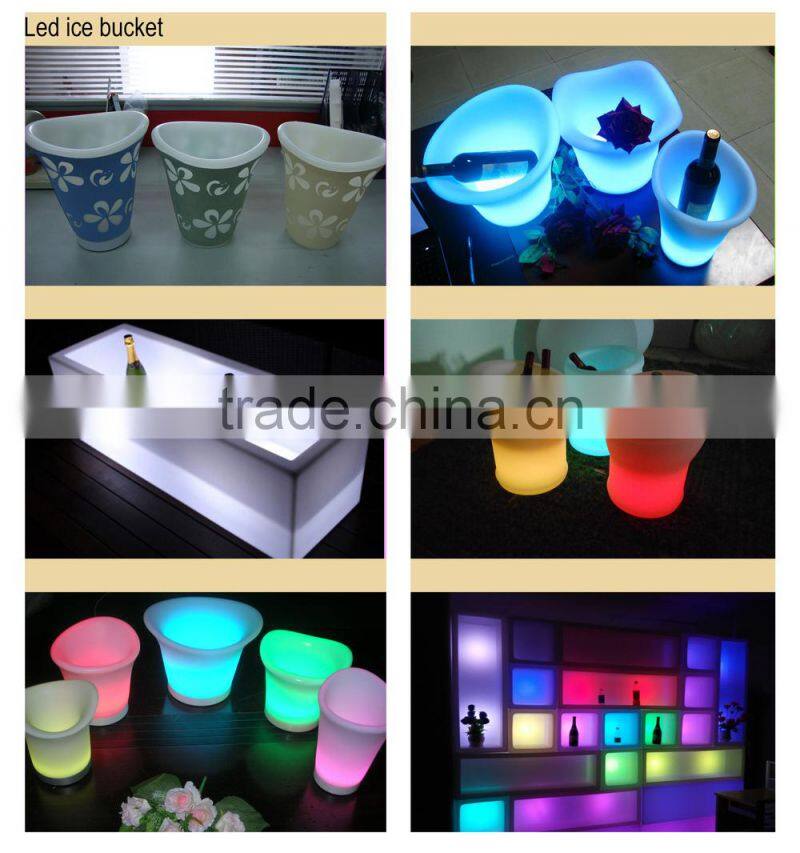 New item led furniture 16 color change remote control wireless led bar chair