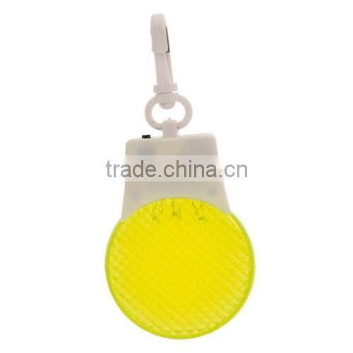 Plstic reflective tag with carabiner