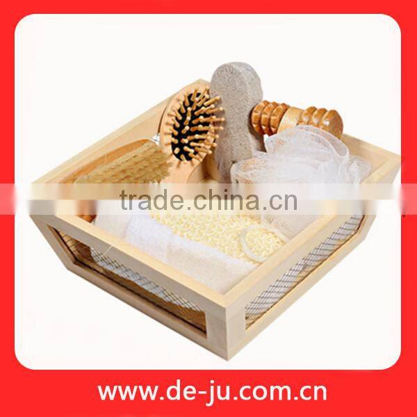 Wooden Spa Body Shower Pumice Stone Bath Set