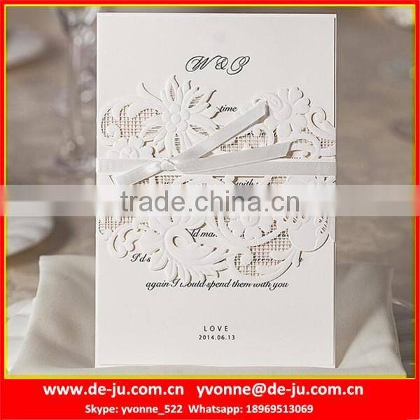 Ceremony Crad Heart Shaped Wedding Invitation Card