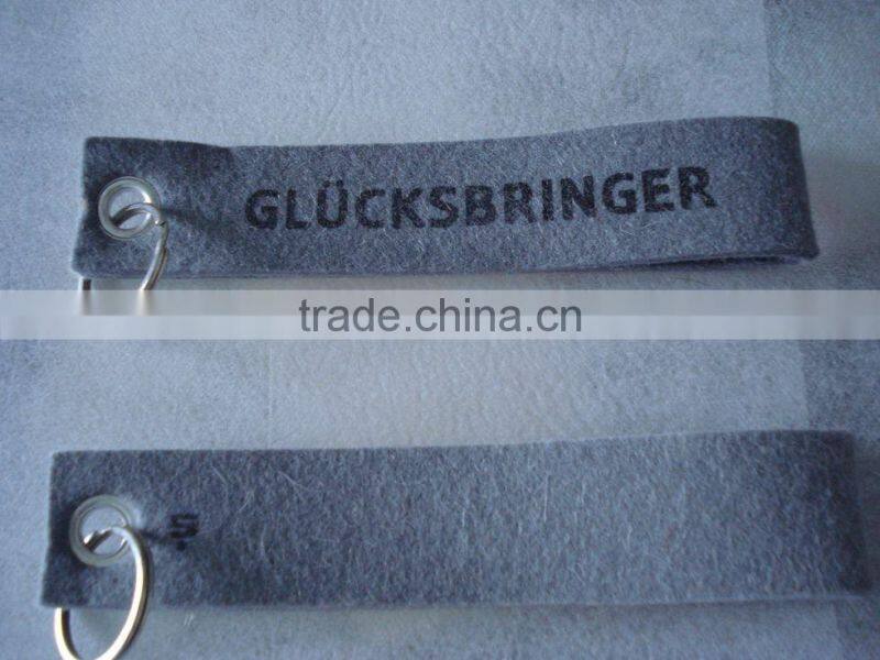 wool felt fabric keychain