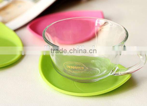 Supply creative fashion silicone insulation pad / leaf shape cup mat
