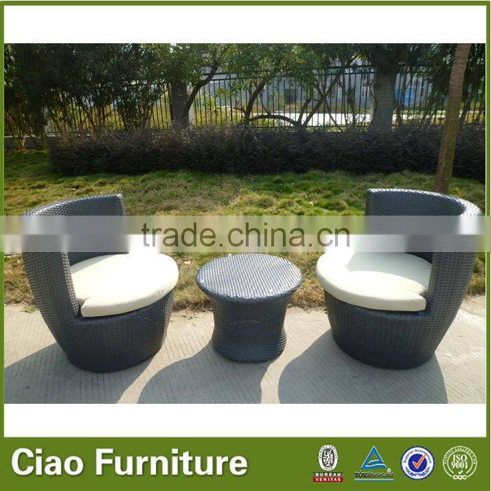 bottle shape wicker patio furniture/outdoor coffee set/small table with chair