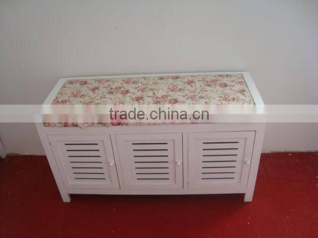 antique wooden footstool wooden storage cabinet wooden shoe rack T10-1018