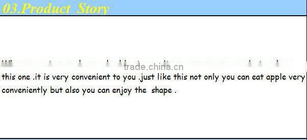 stainless steel fashion design apple tools/apple cutter/apple slicer