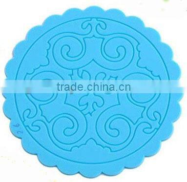 OEM/ODM colorful logo/patterns printed silicone cup mat