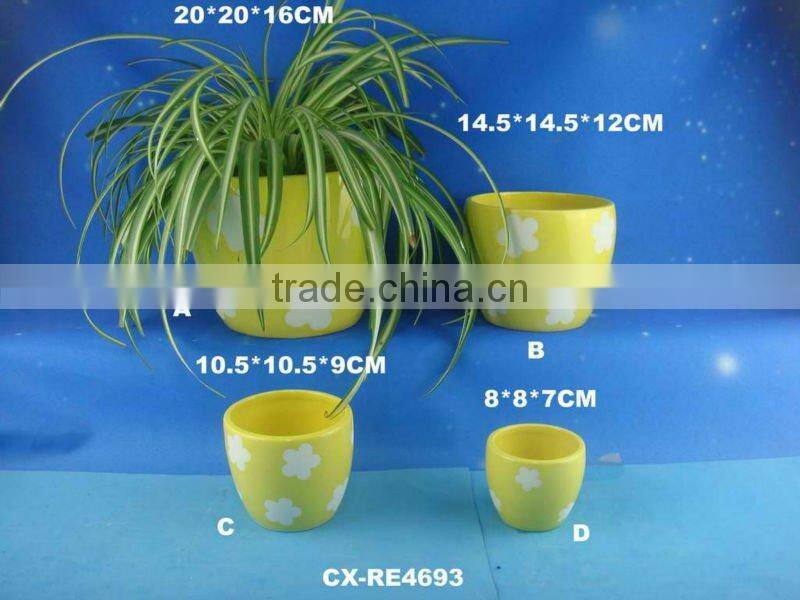 Cheap Ceramic flower pots and planter with novel design-unique flower planters