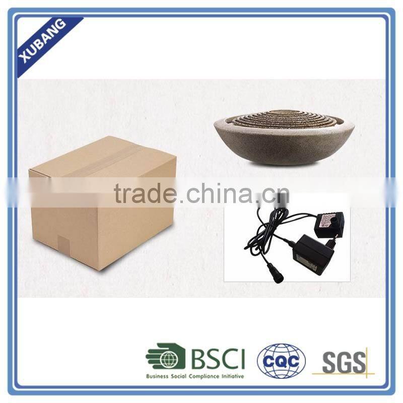 Garden outdoor water feature with LED light fiberglass fountain