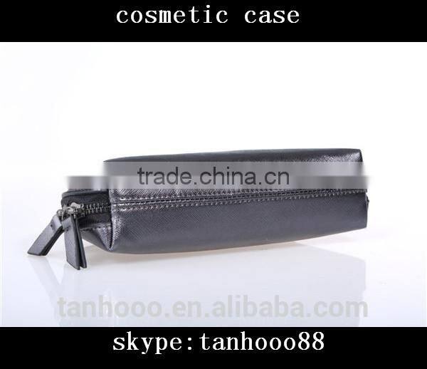 Hot Selling Black Shell Shape Leather Cosmetic Case and Box Makeup Case