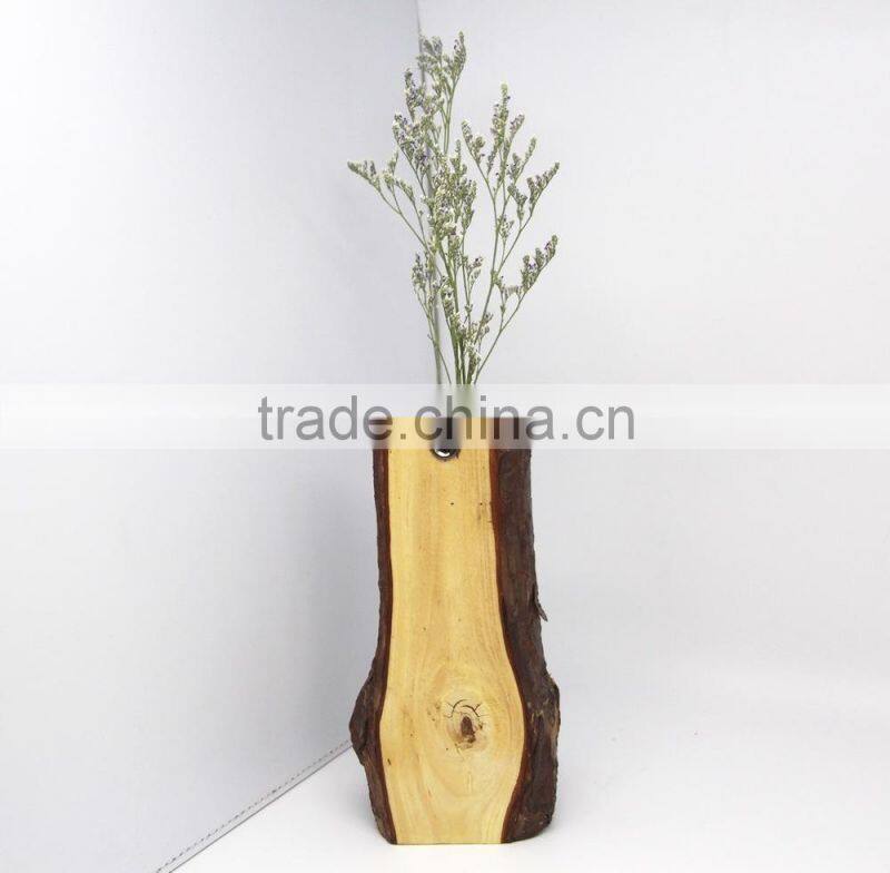 Wooden Flower Holder with Hanger, Wooden Wall Flower Holder, Eco-friendly Flower Holder