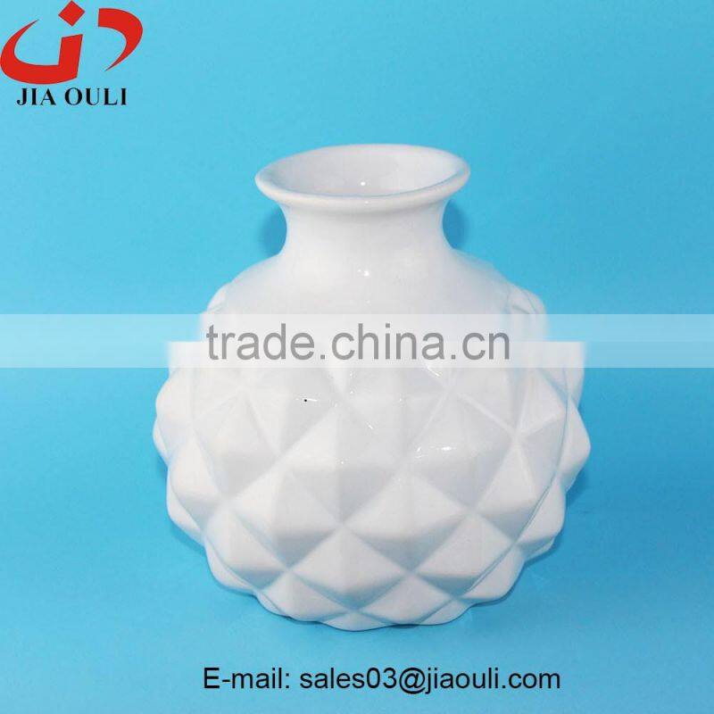 Popular design Water transfer printing wood ceramic vase, mini flower vase