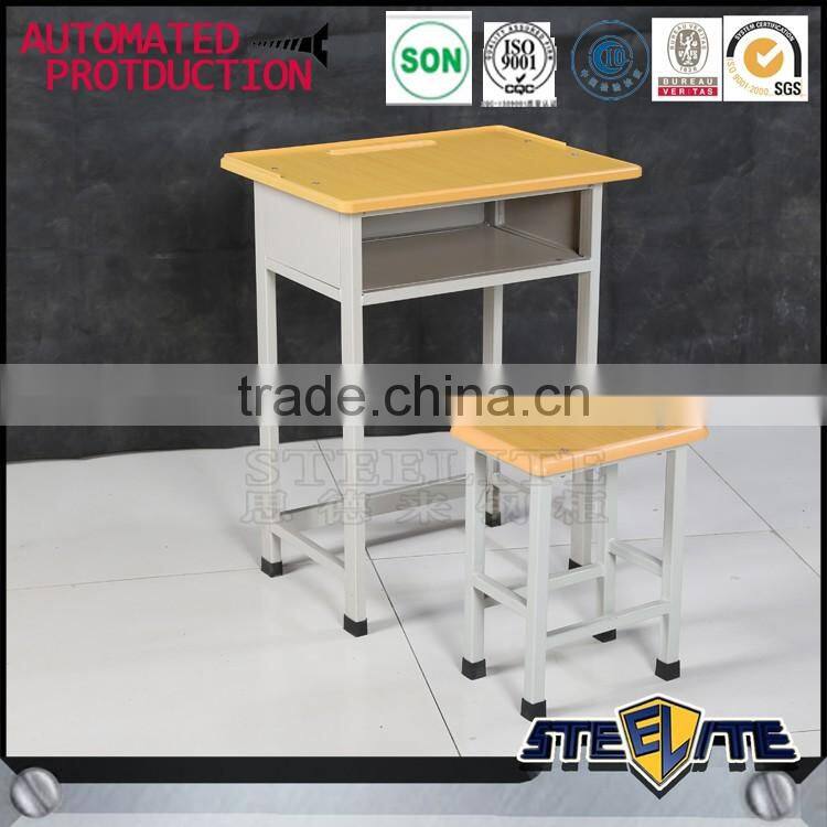 Affordable School Furniture Wooden School Desk And Chair Set