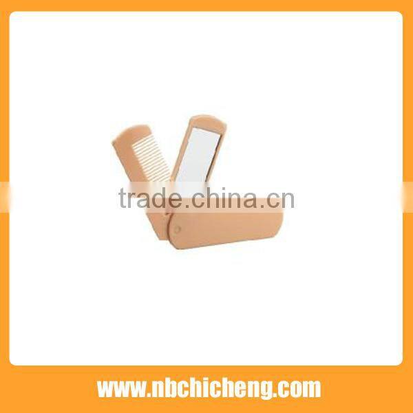 Folding Comb with Mirror Hotel Plastic Folding Comb
