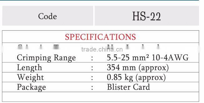 Hand Crimping Tool 5.5 - 25 sqmm
