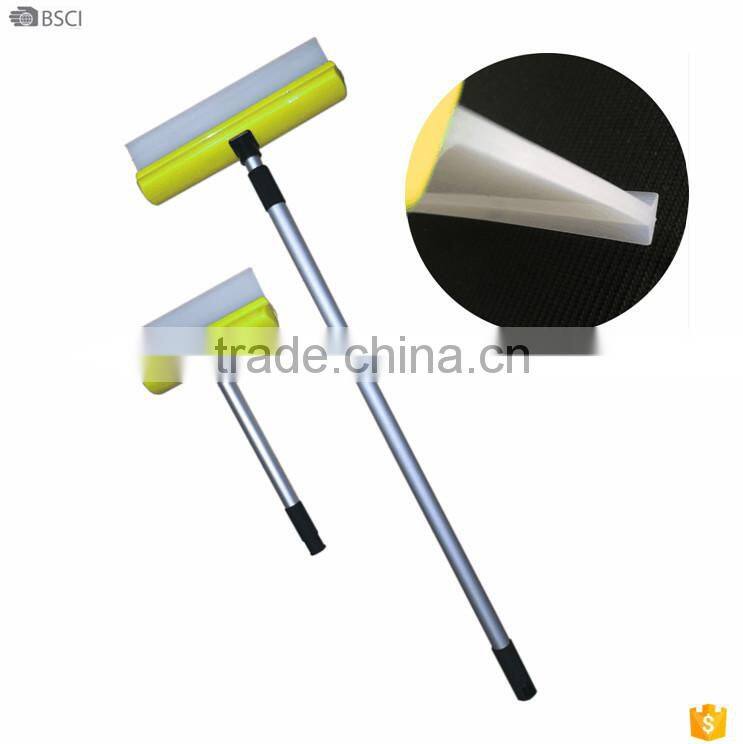 universal silicone wiper blade, telescoping long handled window wiper