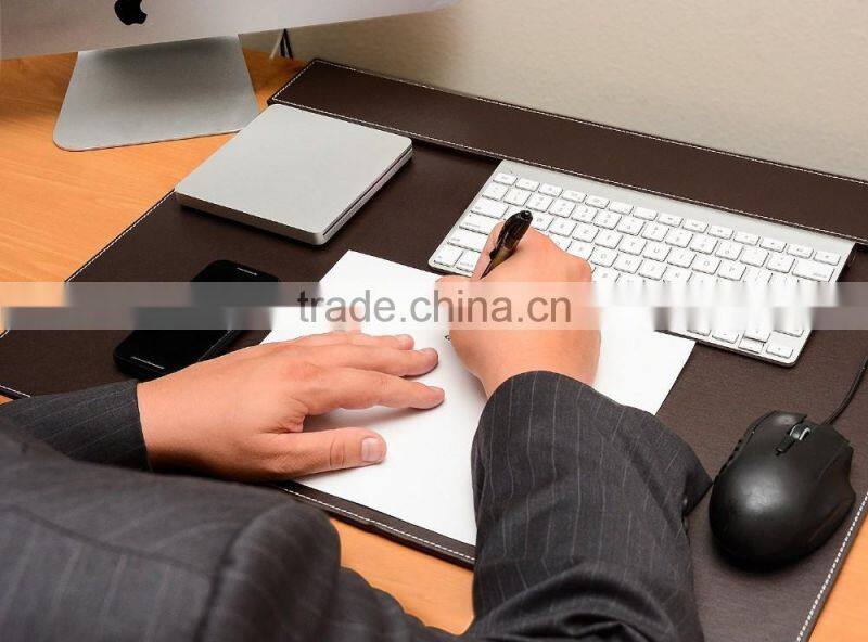 Computer desk pad-stylish mat cover provides perfect writing surface- made of leather for mouse and keyboard