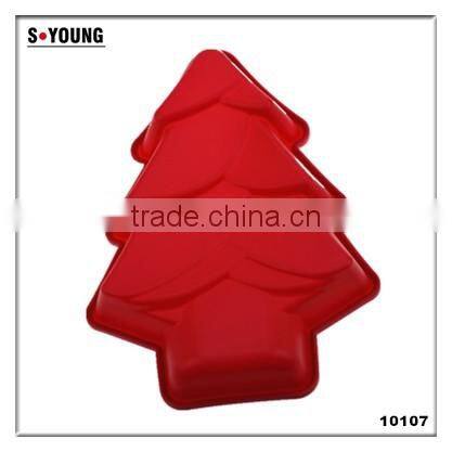 10107 Christmas tree shaped silicone chocolate mould and mold
