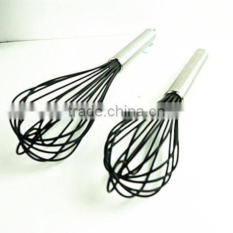 37055 new style silicone whisk with stainless steel handle