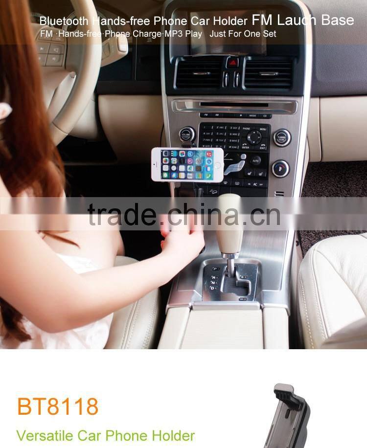 5 in 1 Multi-function wireless Bluetooth car kit with car charger mp3 fm transmitter car holder Handsfree Calling