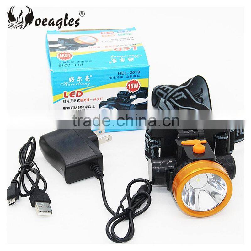 Wholesale 15W High Power Rechargeable LED Headlamp