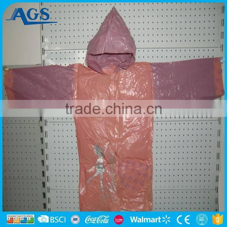 Eco-friendly Breathable plastic Raicoat kids use