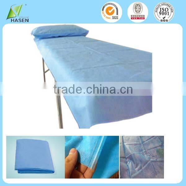 Medical consumable rolled PP fabric disposable bedsheets