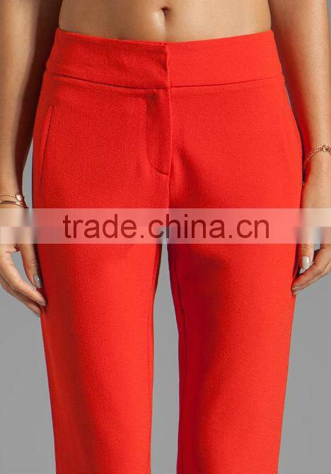 13TP001 Dark red long pants,latest fashion designs