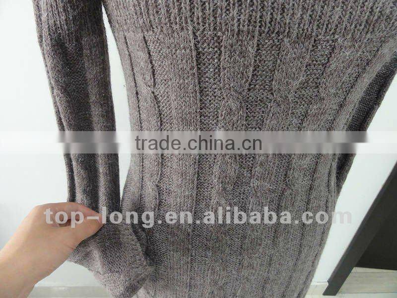 Women High neck winter sweater dress knitwear