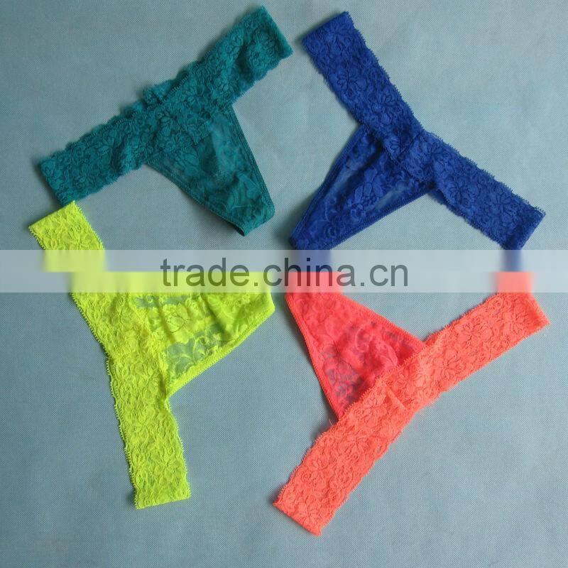 Ladies Colorful Thongs Underwear Sexy G-string