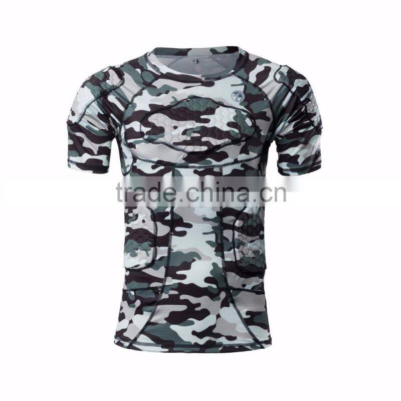 China factory Camo color padded compression shirt