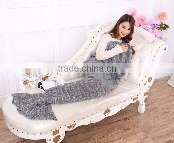 Wholesale Crochet Animal Adult TV Mermaid Tail Blanket