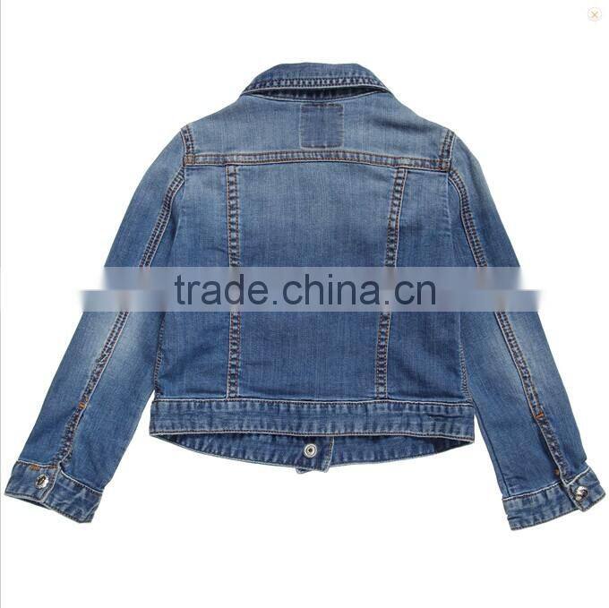 Newest spring/autumn girls denim jacket,britain denim coat