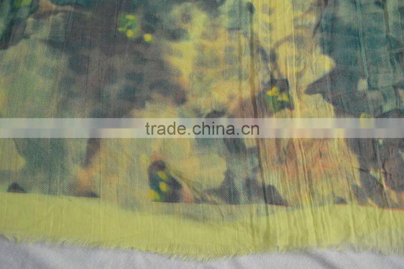 2017 Fashion women new coming summer spring print leopard floral 100%viscose new scarf shawl