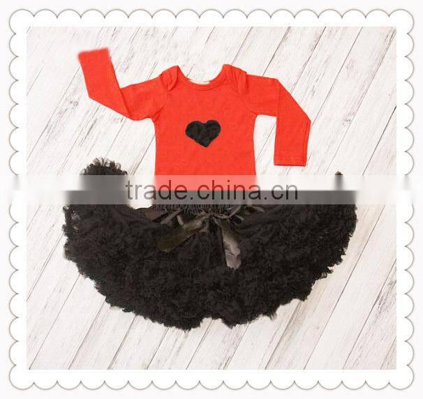 Patriotic Pettiskirts Sets Girls Clothing Cotton Top Set Skirts Chiffon Pettiskirt Set TuTu