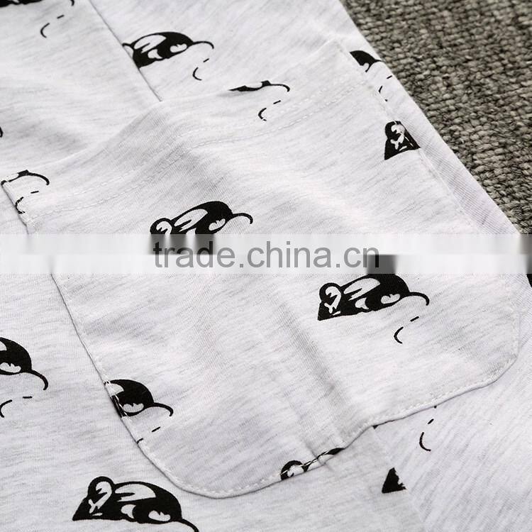 Priting Cartoon Mouse Boutique Girls Plain Cotton Dress
