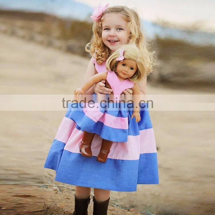 new design hit color boutique girl clothing 2 year old girl dress summer new model girl dress