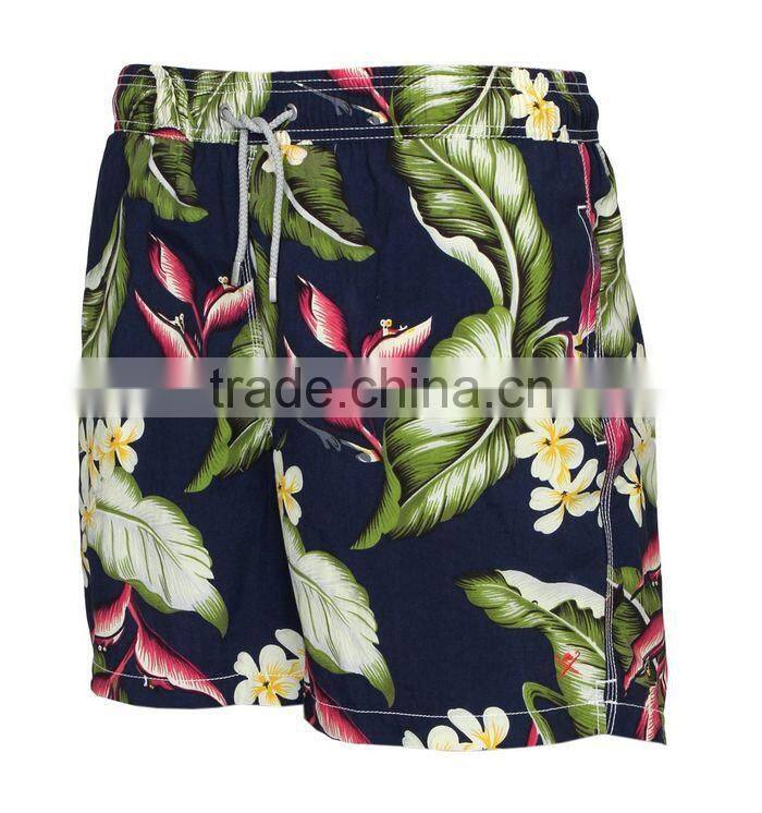 Hot plant beach floral printing custom board shorts