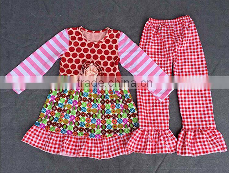wholesale Happy fall Halloween boutique sets baby girls outfit wholesale boutique outfit orange dress ruffle pant remake outfits