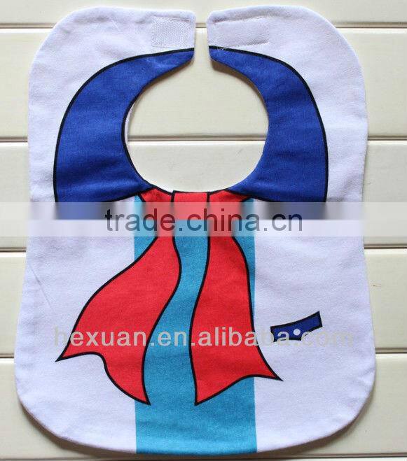 12 designs can choose baby bibs/3 layers baby bibs/superman baby bibs /in stocked or OEM