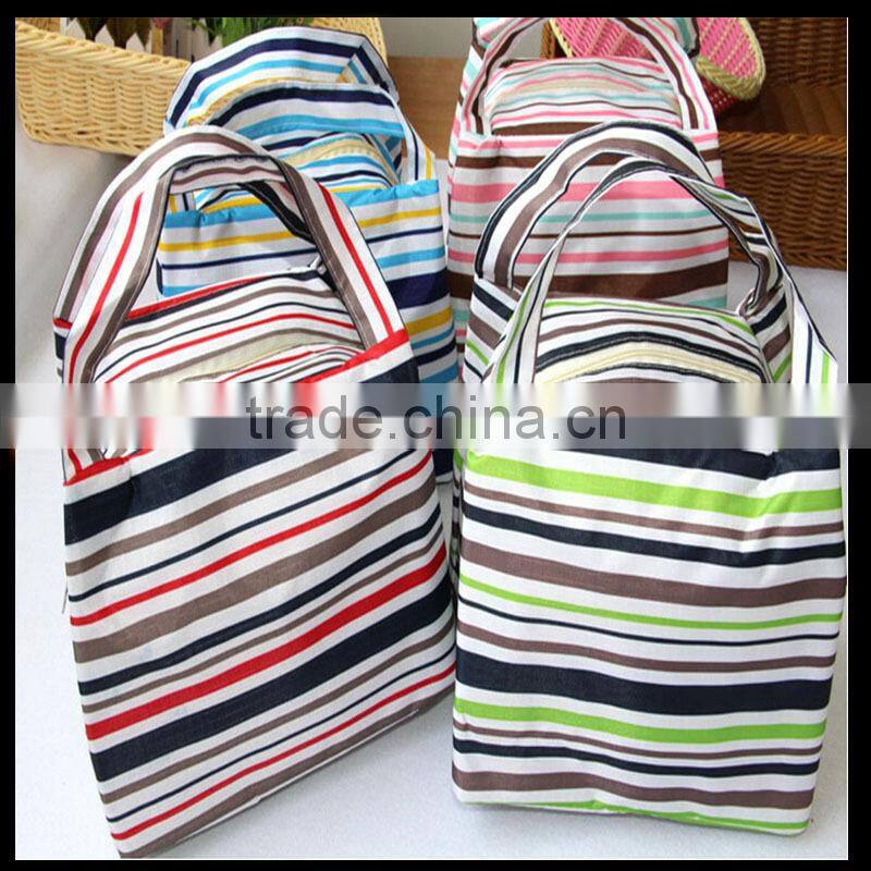 New Design Stripe Thermal Lunch Box Bag