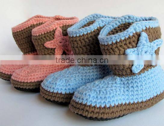 Newborn Baby Crochet Cowboy Boots Photo Prop