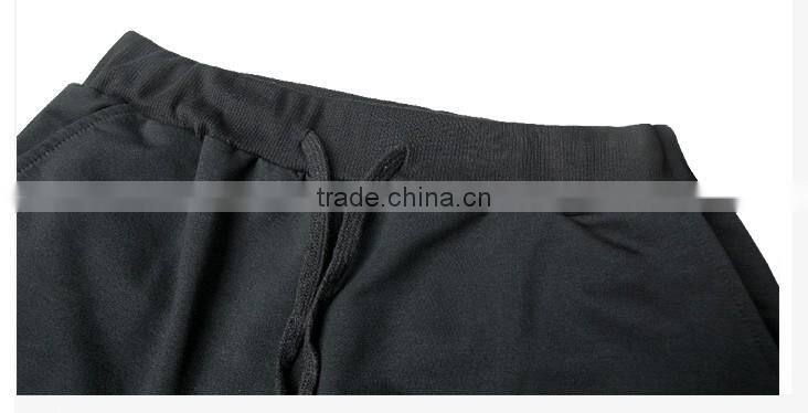 wholesale 100% cotton men jogger sweatpants blank/custom plain jogger pants/mens jogger pants with zipper details p-24