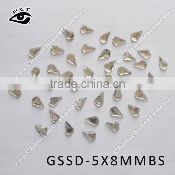5x8mm tear drop rhinestone crystal for clothing hot fix rhinestone