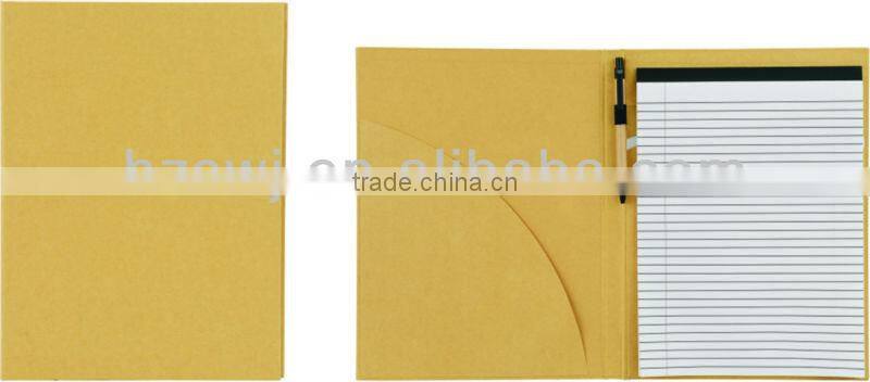 Big kraft card cover notebook 70grams 30sheets 31*23cm with pocket paper pen