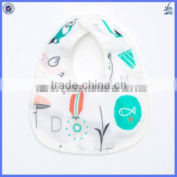 Super soft cartoon design disposable cotton baby bib manufacturer
