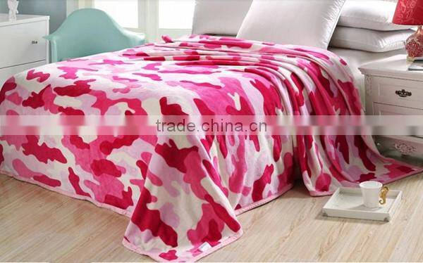 Xinbo Newest Luxury Camouflag Print Flannel Fleece Blanket, Bedding Blanket