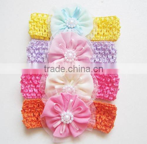 cheap knit baby headband with flower