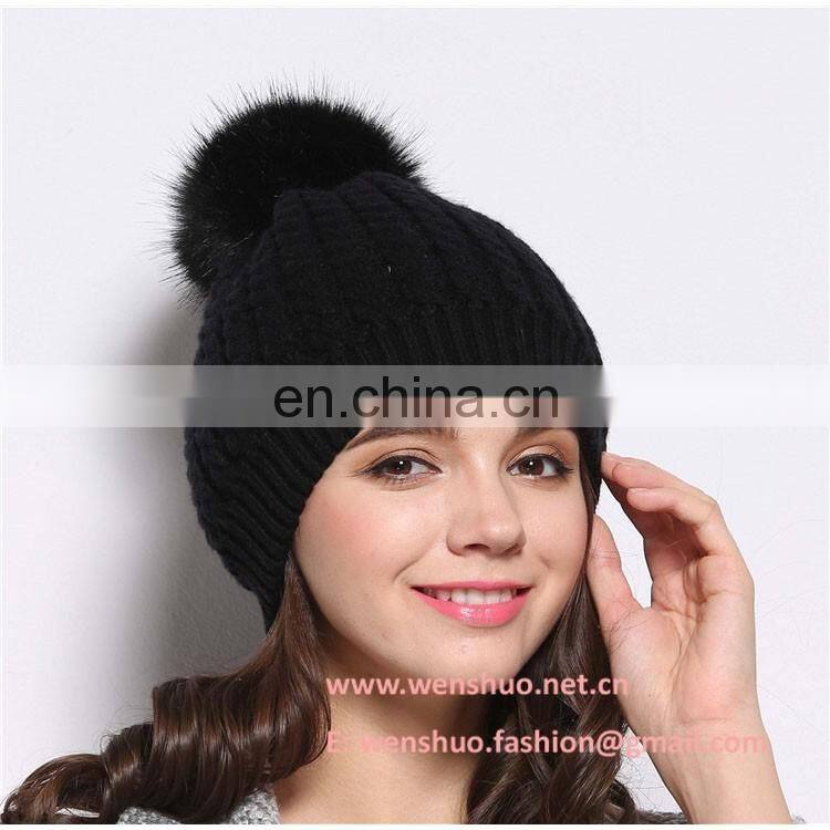 Beanie Bobble Fall Winter Hat For Ladies