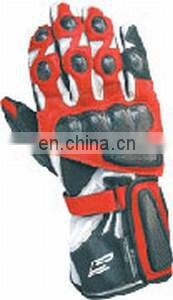 Top quality genuine cow hide leather full Motorbike protection racing gloves.Motor Cycle Gloves